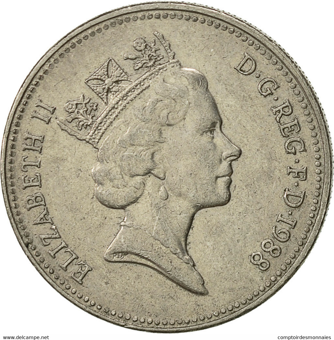 Monnaie, Grande-Bretagne, Elizabeth II, 5 Pence, 1988, TTB, Copper-nickel - 5 Pence & 5 New Pence