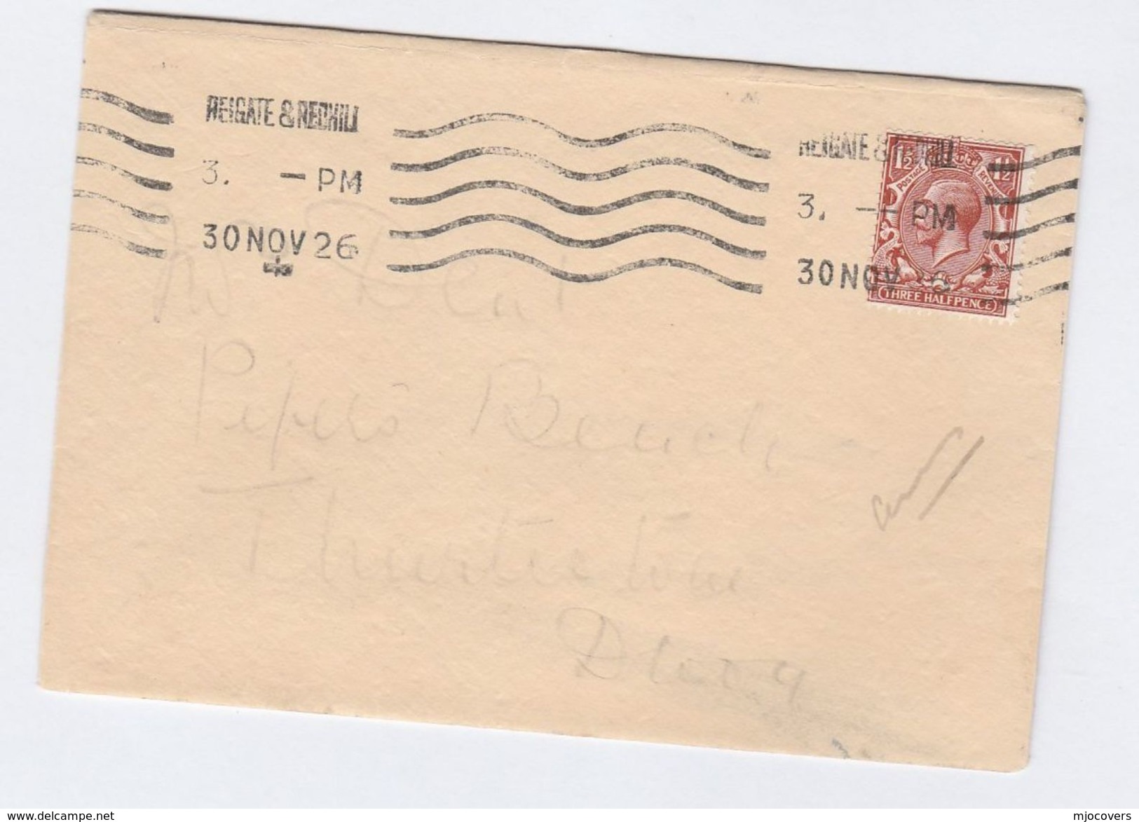 1926 GB Reigate Redhill COVER GV Stamps - Covers & Documents