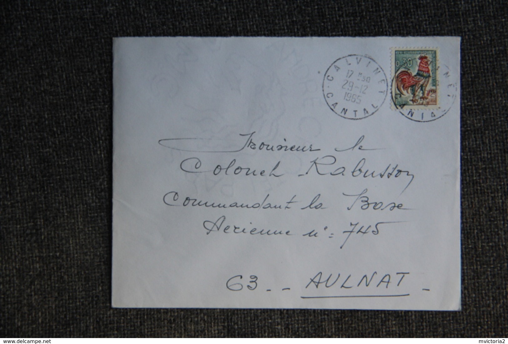 Lettre De CALVINET ( CANTAL) Vers AULNAT (63) - 1961-....