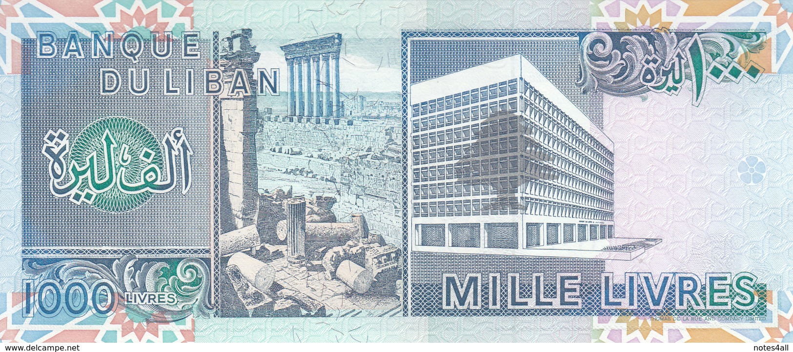 LEBANON 1000 LIVRES 1990 P- 69b UNC */* - Libanon