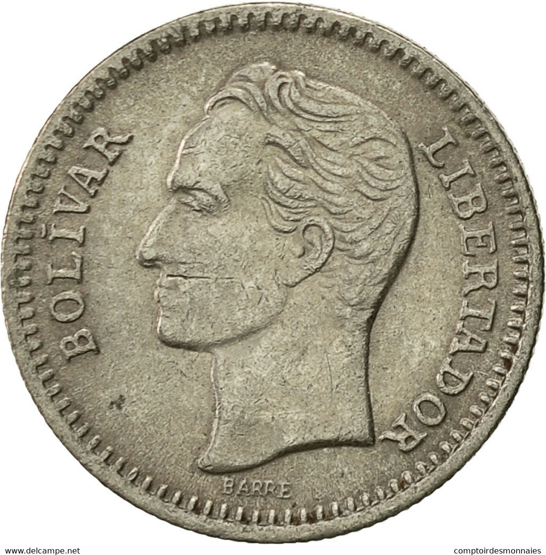 Monnaie, Venezuela, 25 Centimos, 1965, British Royal Mint, TTB, Nickel, KM:40 - Venezuela