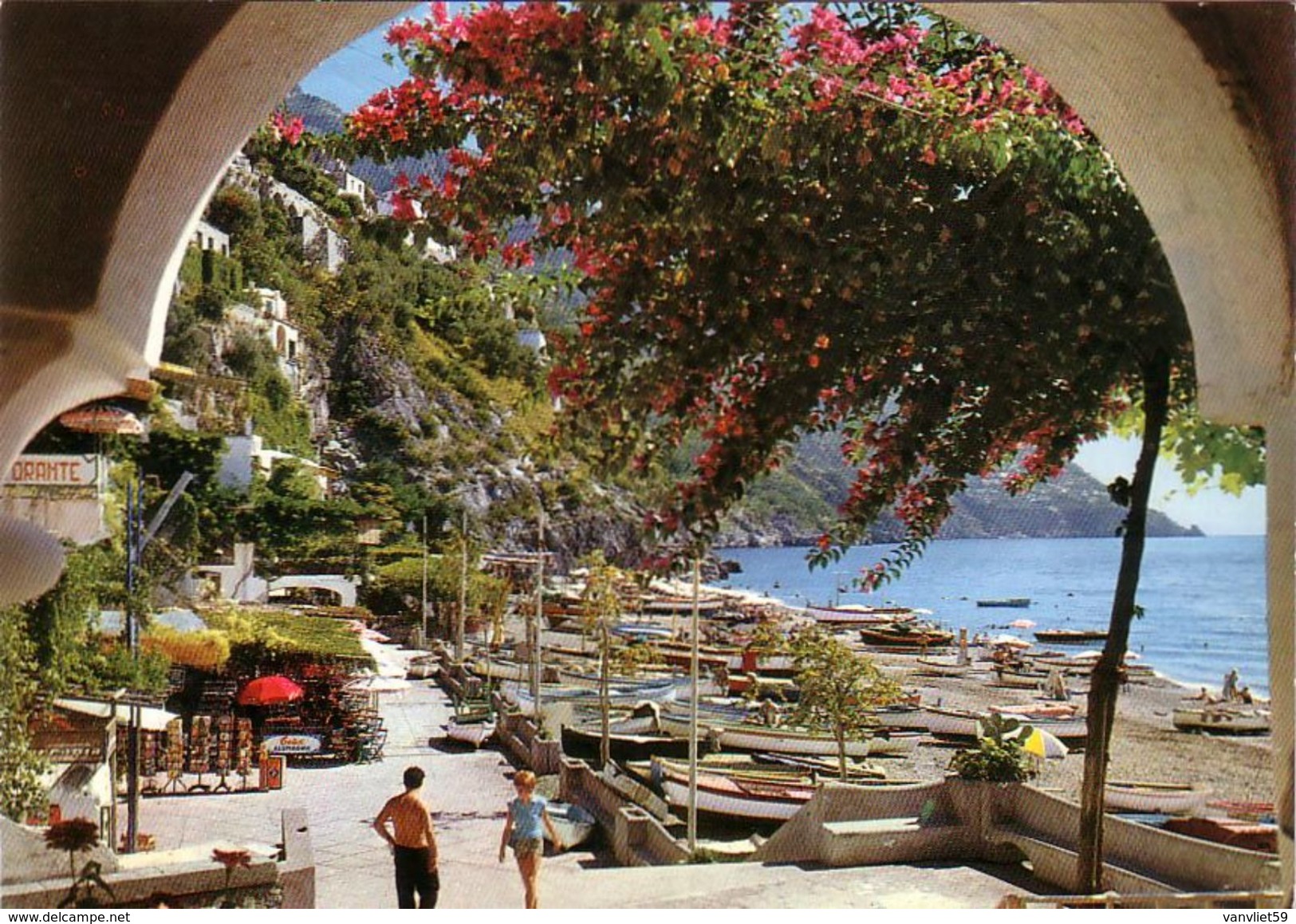 POSITANO-SALERNO-2 CARTOLINE VERA FOTOGRAFIA-VIAGGIATE IL 18-4-1965 - Salerno