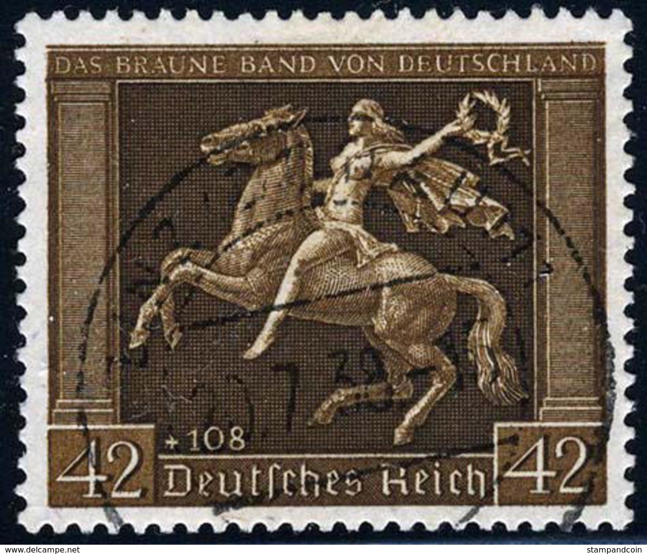 Germany B119 Dark Brown  (Michel 671x)  USED  Issue Of  1938... EXPERTIZED - Gebraucht