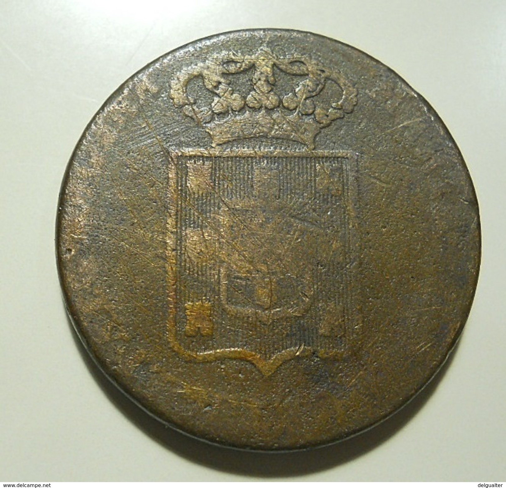 Portugal 40 Reis 1833 D. Maria II Horizontal Axis - Portugal