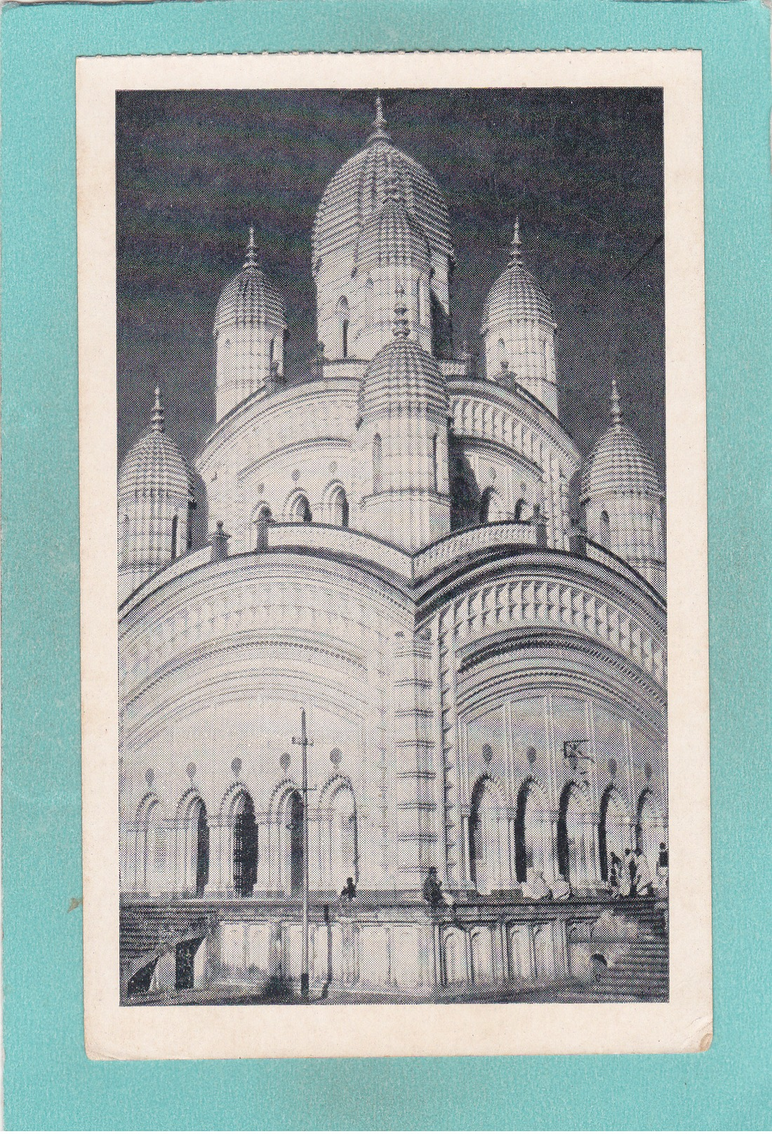 Old/Antique? Postcard Of Dakhineswar Temple,Calcutta,Kolkata, West Bengal, India.,V49. - India