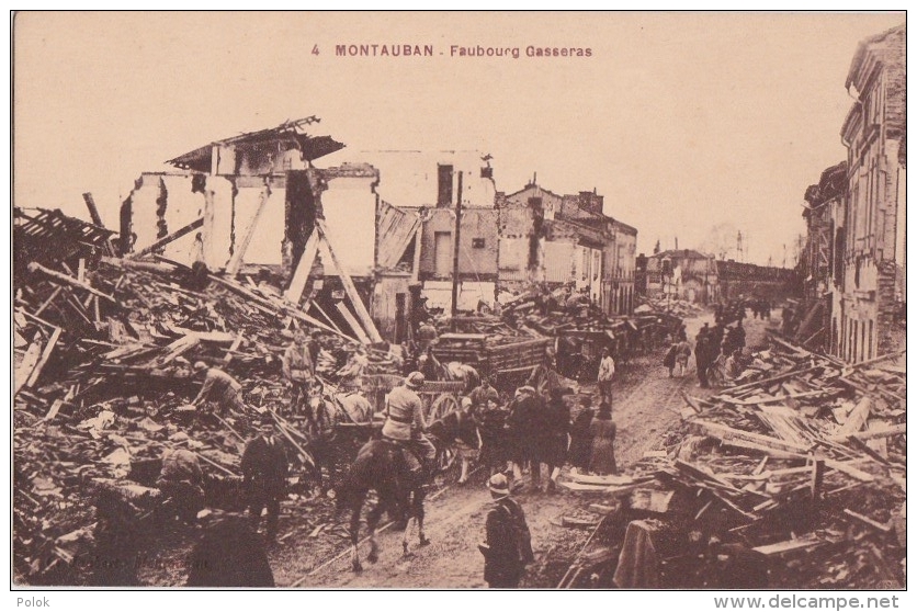 Cpa MONTAUBAN - Faubourg Gasseras (inondations De 1930) - Montauban