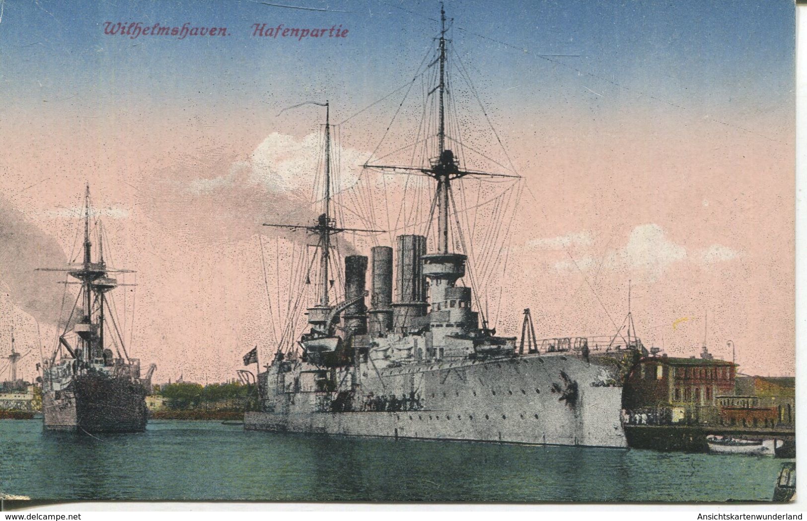 Wilhelmshaven - Hafenpartie Mit Kriegsschiffen (002438) - Wilhelmshaven