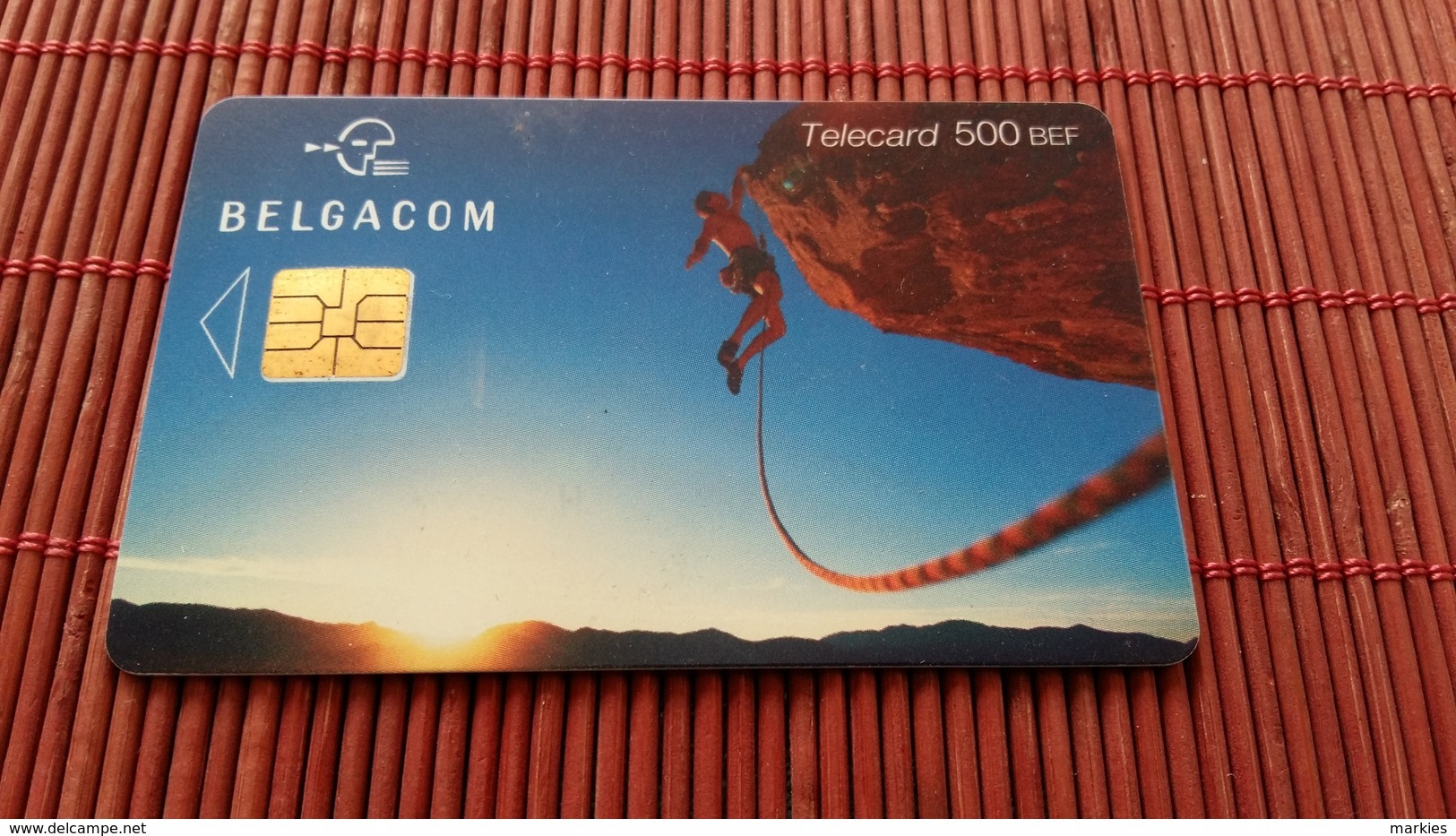 Phonecard 500BEF Mountains Sport 500 BEF Used Rare - Mit Chip