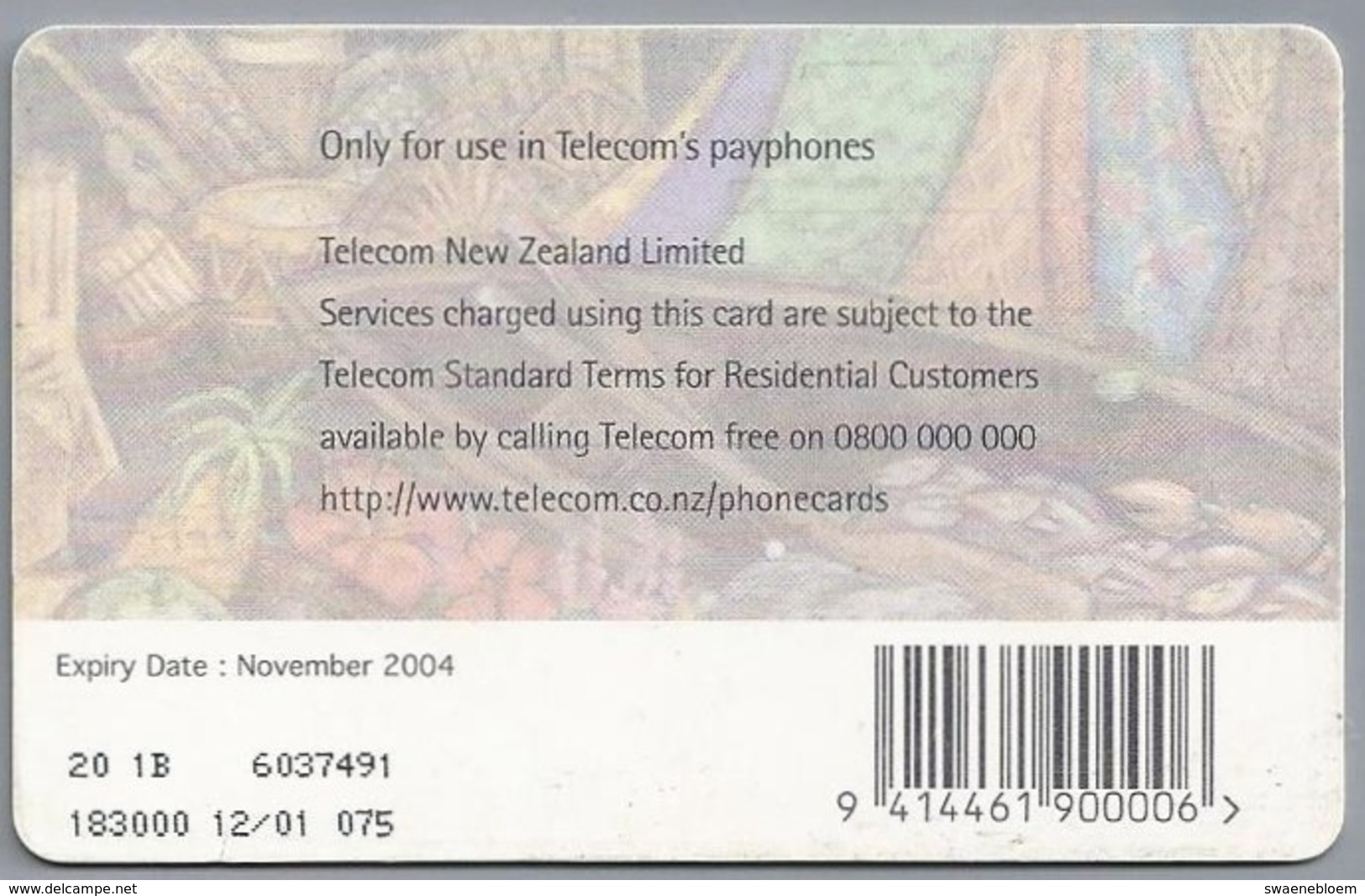NZ.- TELECOM NEW ZEALAND PHONECARD. $ 5. .- 1 Card From Puzzle Boat, Nr. 075. - 2 Scans. - Puzzles