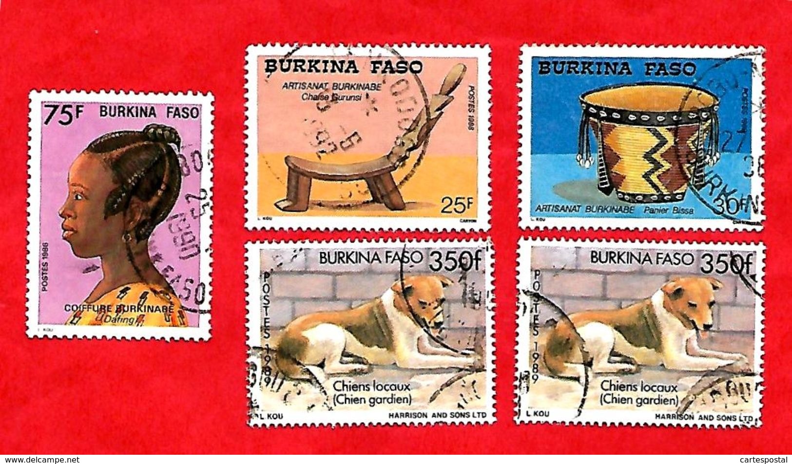 2946 - BURKINA  FASO - 1986+88+89  Lot De Timbres  Oblitérés - Burkina Faso (1984-...)