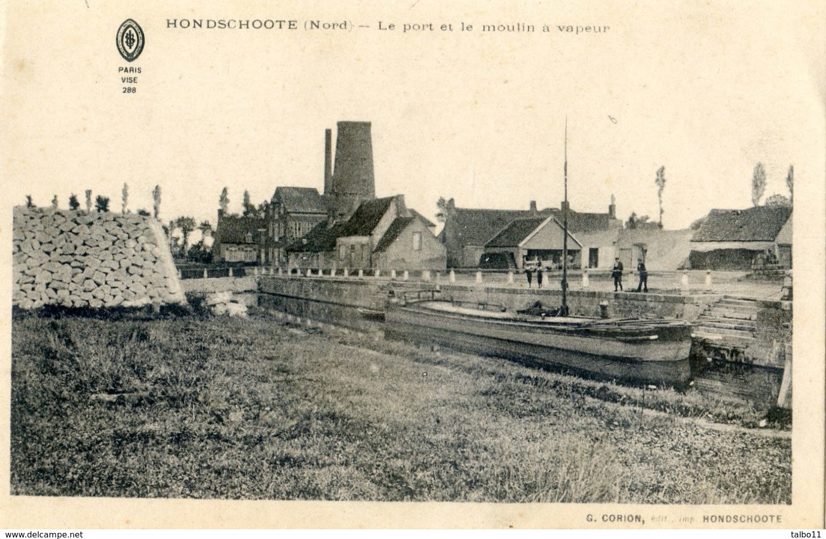 59 - Hondshoote - Le Port Et Le Moulin à Vapeur - Hondshoote