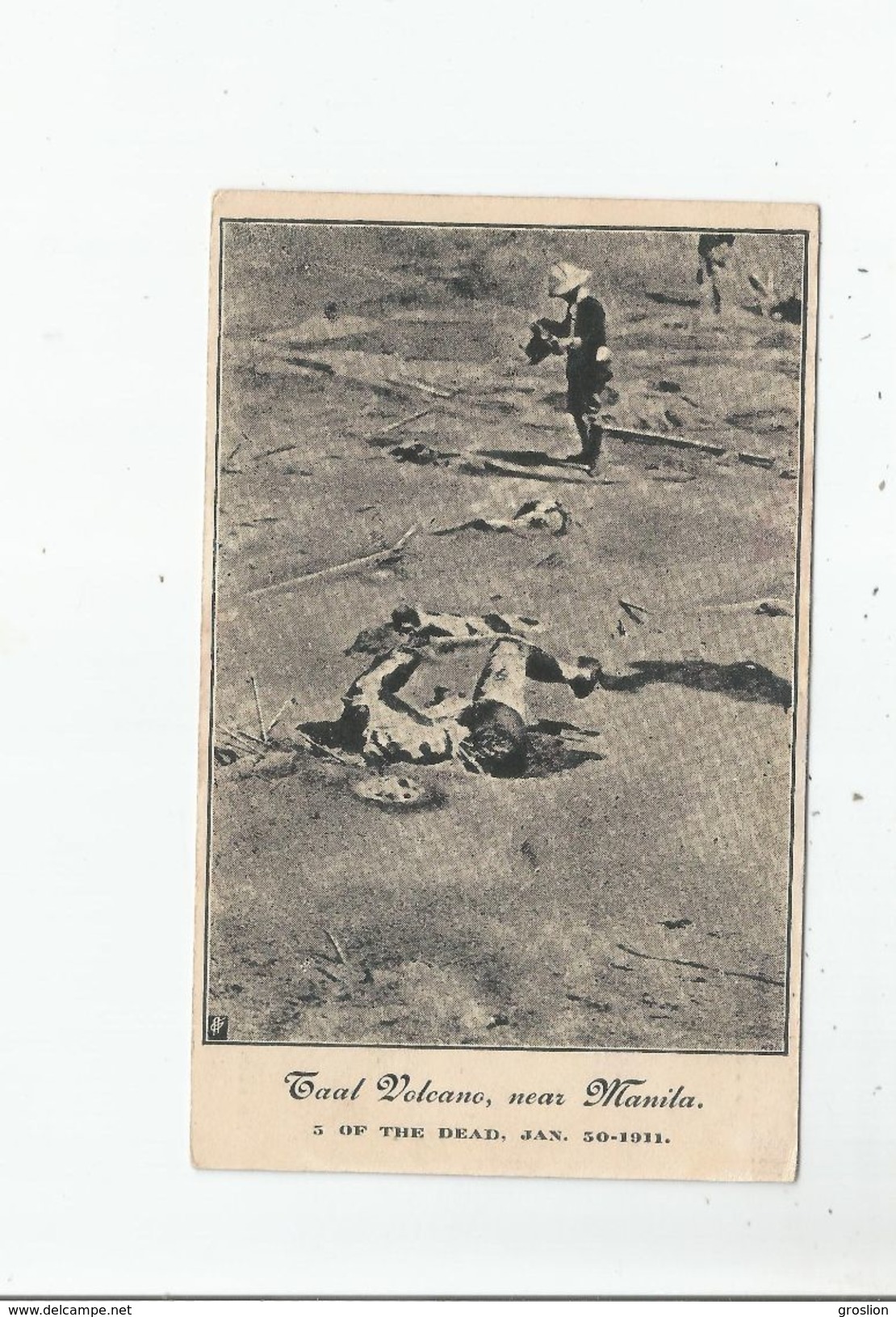 TAAL VOLCANO NEAR MANILA 3 OF THE DEAD JAN 30.1911 - Philippines