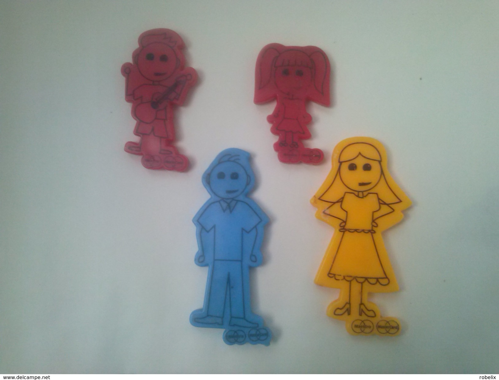 4 Magnets "Boys And Girls" (plastic-8 Cm)  30 Gr - Personnages