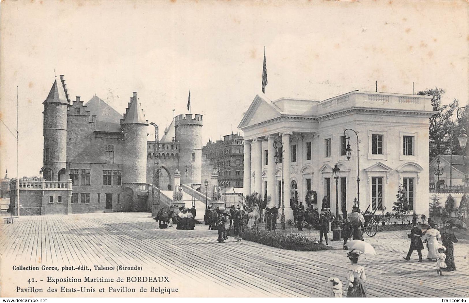 Lot de 6 CPA - Bordeaux (33) - Exposition Maritime 1907 - Le Pavillon Belge - Belgique - bon état