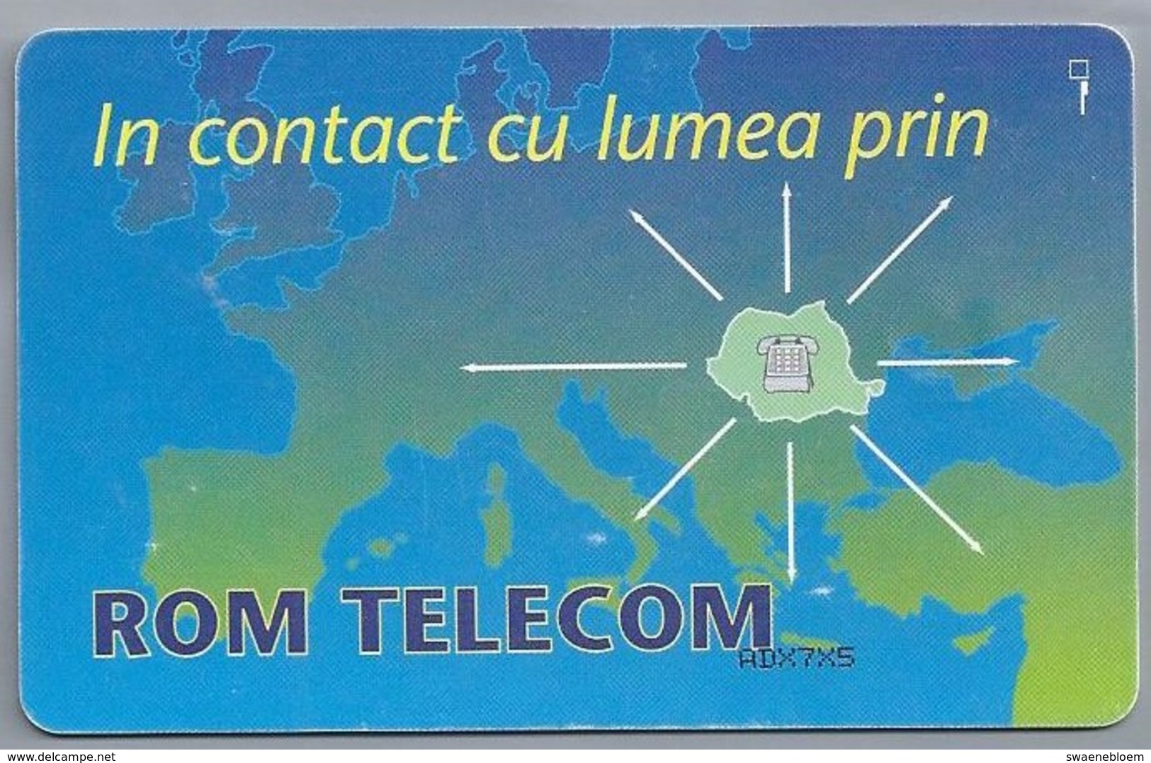 RO.- Telefoonkaart. ROM TELECOM. Cartela Telefonica. 20 000 Lei 1997. In Contact Cu Lumea Prin. Roemenië. 2 Scans. - Roemenië