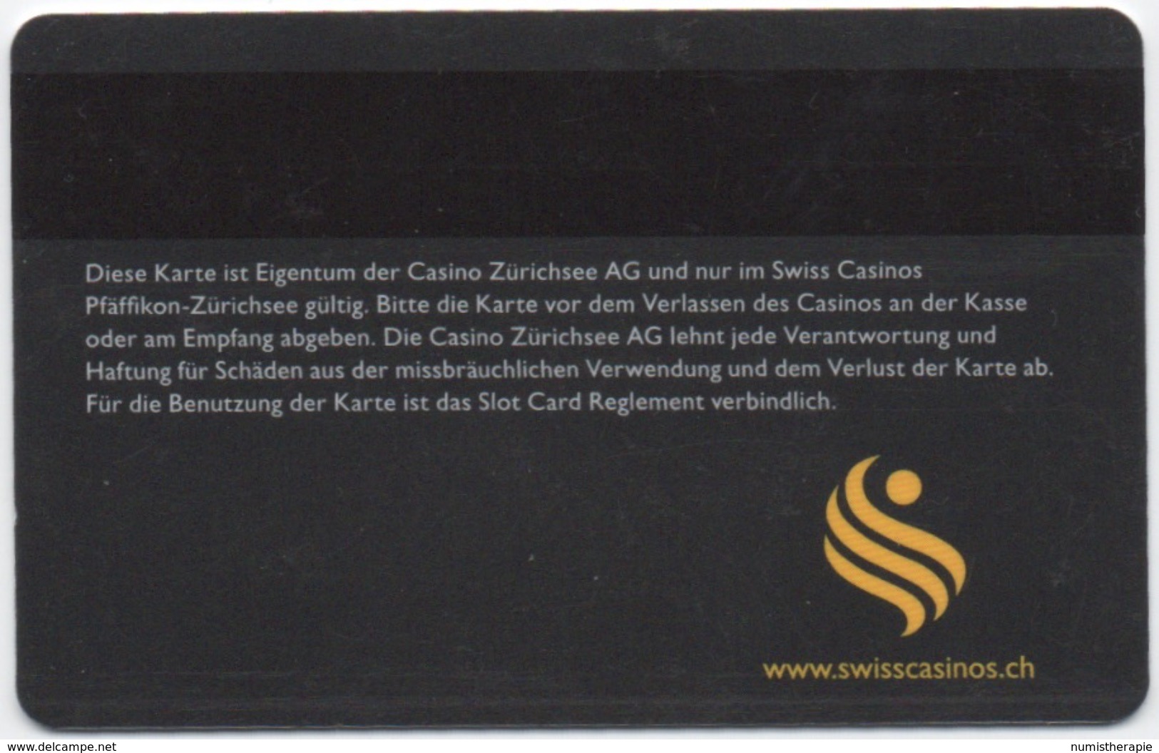 Swiss Casinos Pfäffikon - Zürichsee : Slot Card - Cartes De Casino