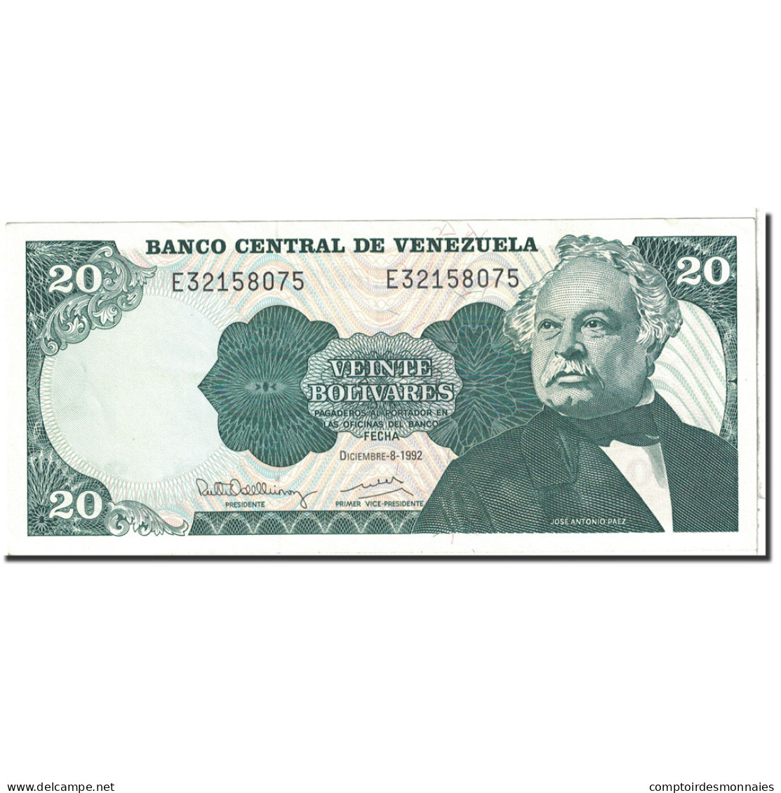 Billet, Venezuela, 20 Bolivares, 1992, 1992-12-08, KM:63d, NEUF - Venezuela