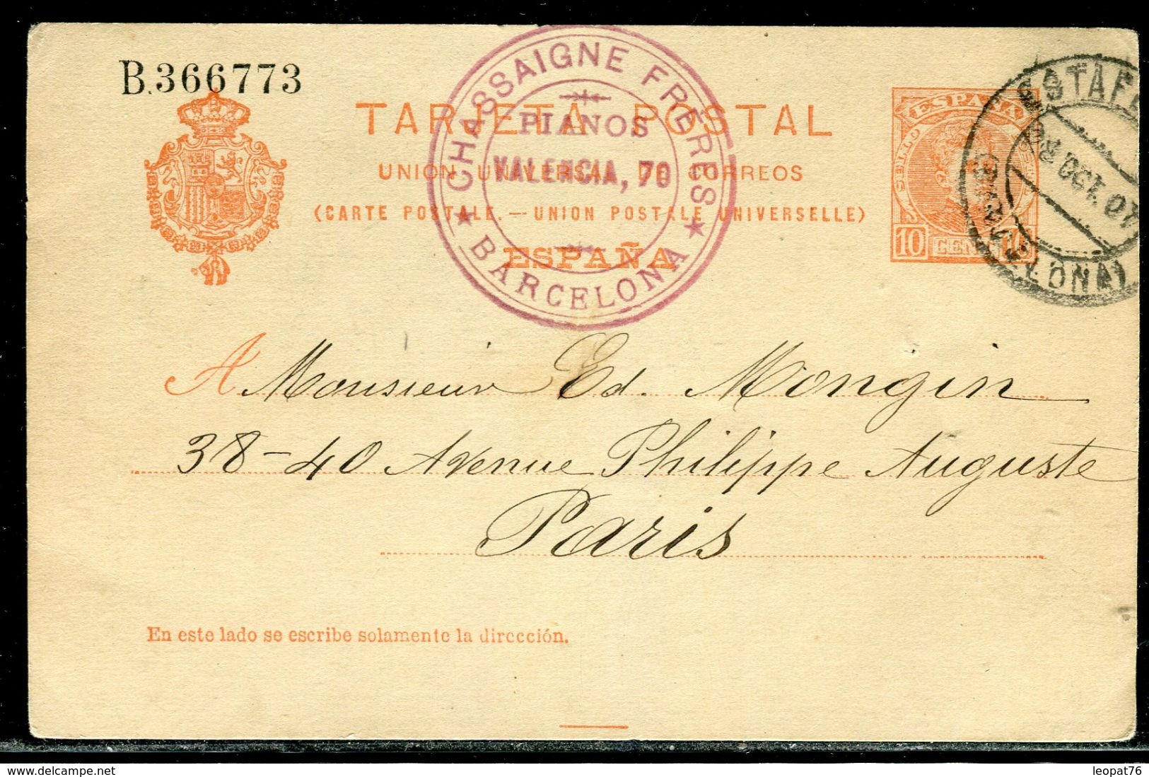 Espagne - Entier Postal De Barcelone Pour La France En 1907 - Ref D277 - 1850-1931
