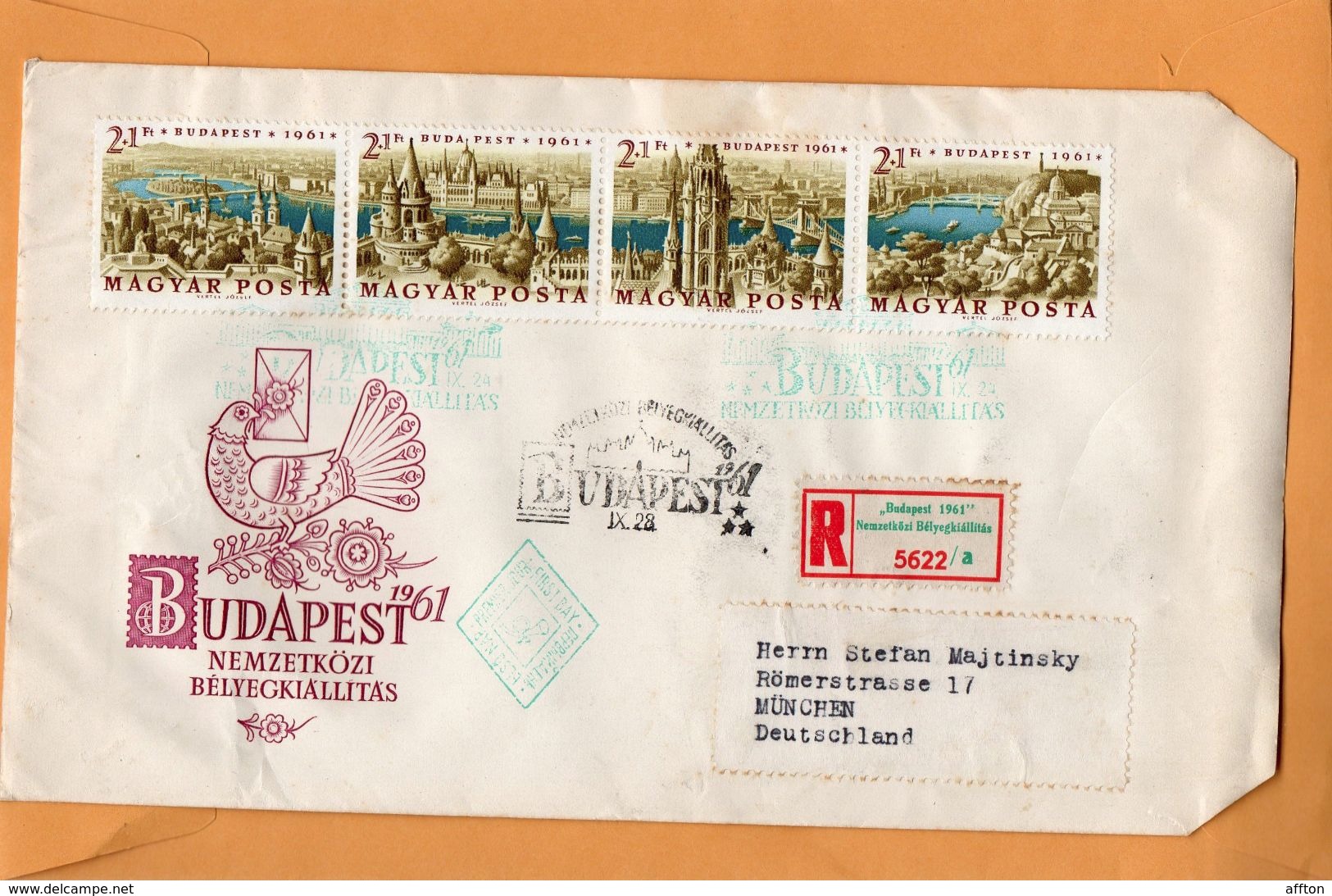 Hungary 1961 FDC Mailed Registered - FDC