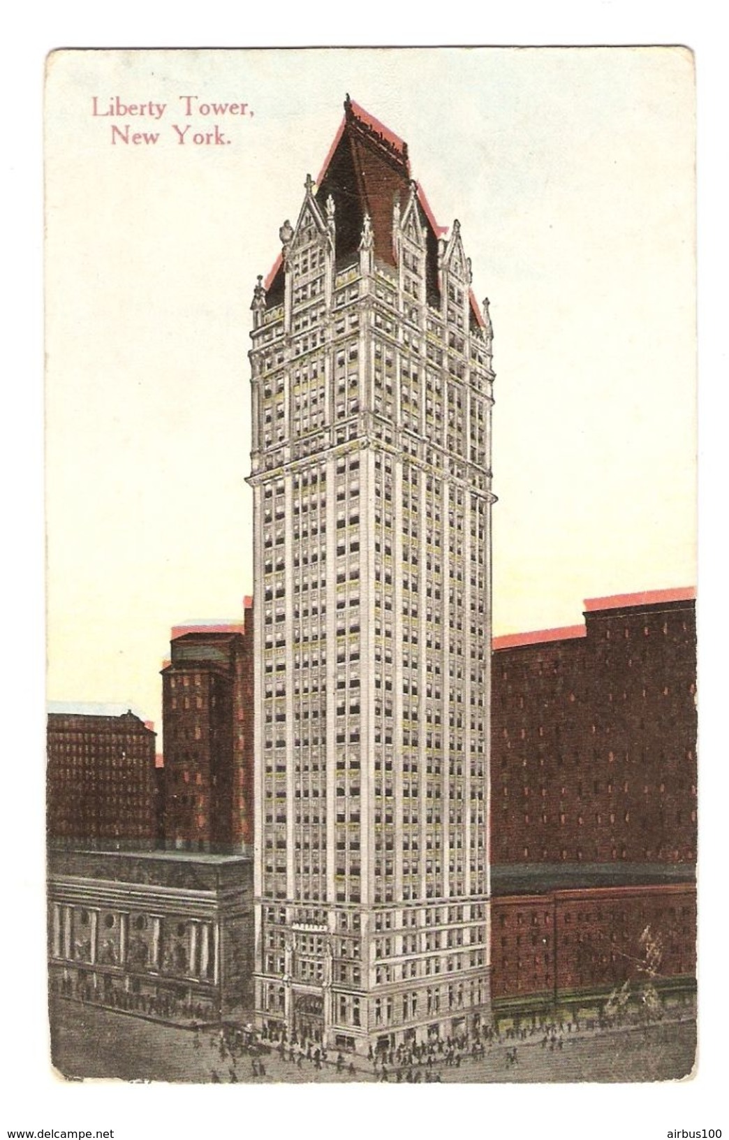 USA LIBERTY TOWER NEW YORK - TOUR GRATTE CIEL - N° 1079 - NON CIRCULÉE - 2 Scans - Bars, Hotels & Restaurants