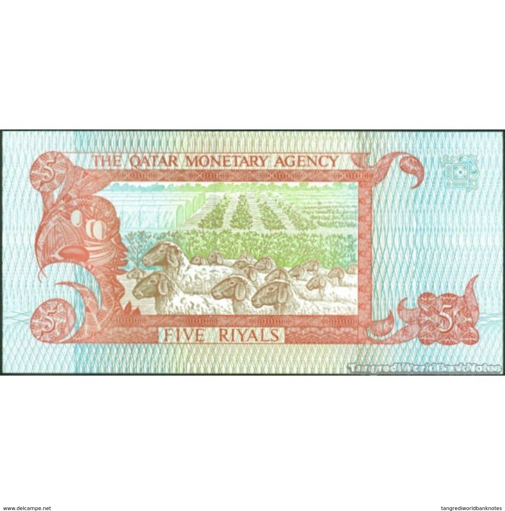 TWN - QATAR 8a - 5 Riyals 1989 UNC - Qatar