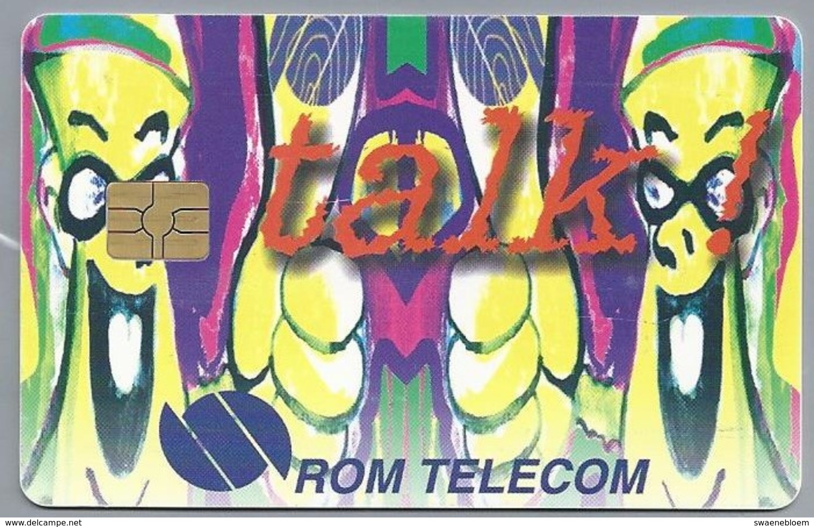 RO.- Telefoonkaart. ROM TELECOM. Cartela Telefonica. 50.000 Lei. Talk !. Roemenië. 2 Scans - Roemenië