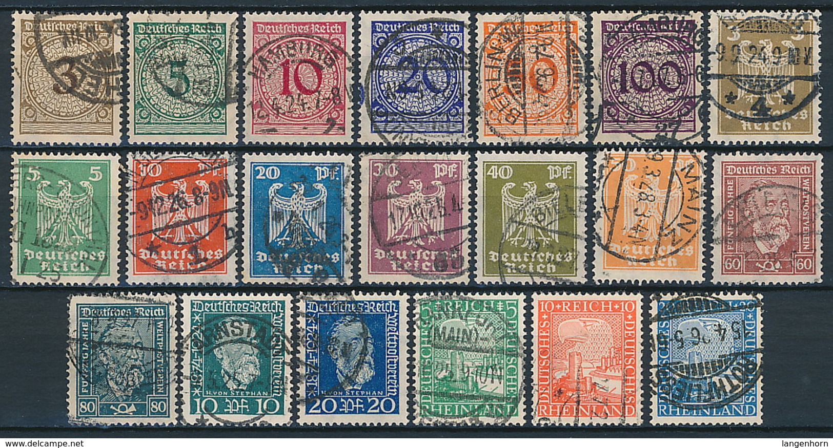 D. Reich Aus Nr. 338-374 Gestempet ~ Michel 16,-- Euro - Used Stamps