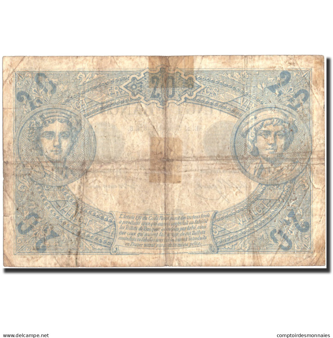 France, 5 Francs, 20 F 1874-1905 ''Noir'', 1874, 1874-09-25, TB, Fayette:9.1 - 20 F 1874-1905 ''Noir''