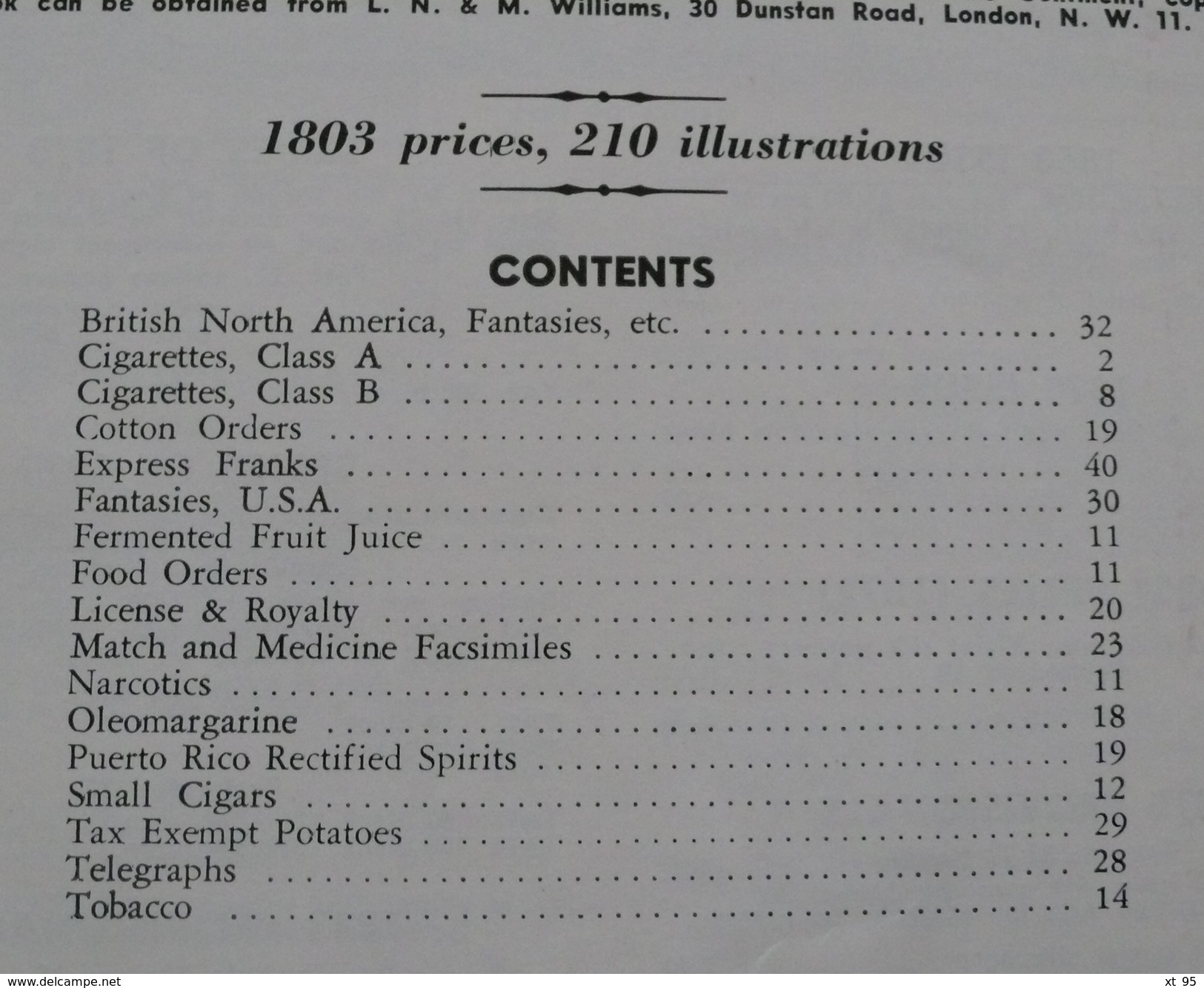 Springer's Catalogue Of USA Taxpaids BNA Fantaisies MM Facsimiles - 1965 - 40 Pages - Port 2€ - Otros & Sin Clasificación