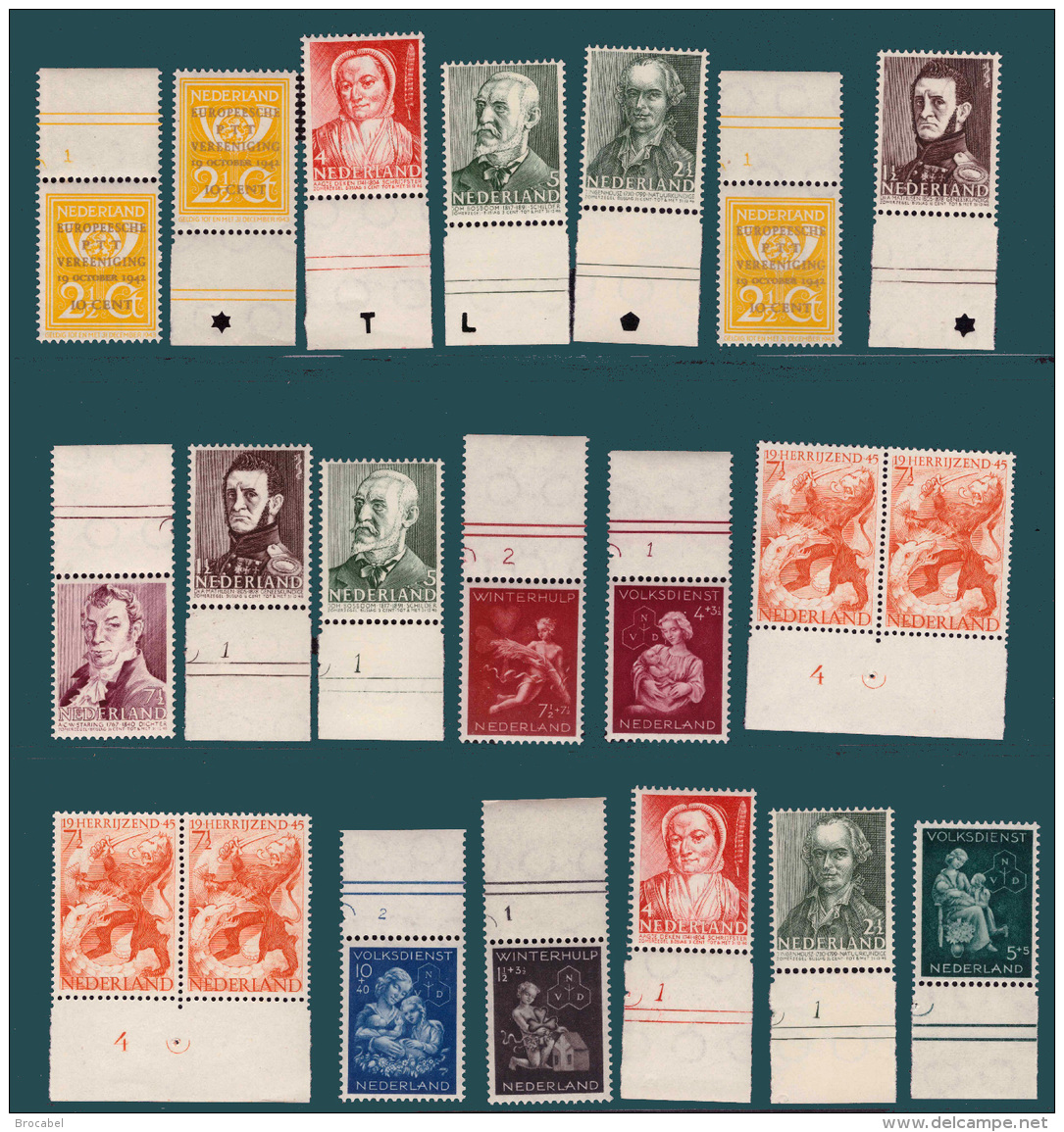 Nederland LOT**  N° Planche Et Diverses Perforations - Other & Unclassified