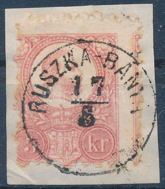 1871  Látványosan Képbe Fogazott Kőnyomat 5kr ,,RUSZKA-BÁNYA' - Other & Unclassified