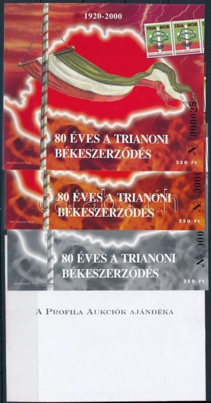** 2000/10 Trianon 4 Db-os Emlékív Garnitúra (20.000) - Other & Unclassified