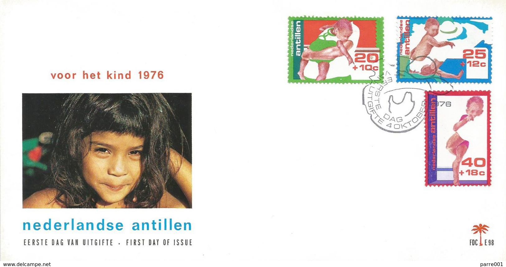 Netherlands Antilles 1976 Curacao Carying A Child FDC Cover - Andere & Zonder Classificatie