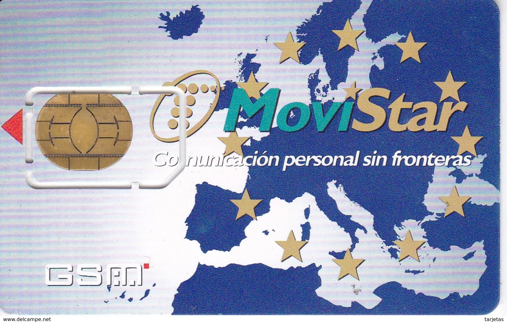 GSMT-009/3 TARJETA GSM NUEVA CON CHIP EN BUEN ESTADO (numeros Color Oro) - Telefonica