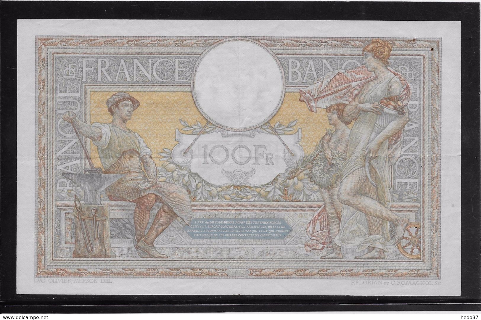 France 100 Francs Luc Olivier Merson - 8-12-1938 - Fayette N° 25-36 - TB - 100 F 1908-1939 ''Luc Olivier Merson''