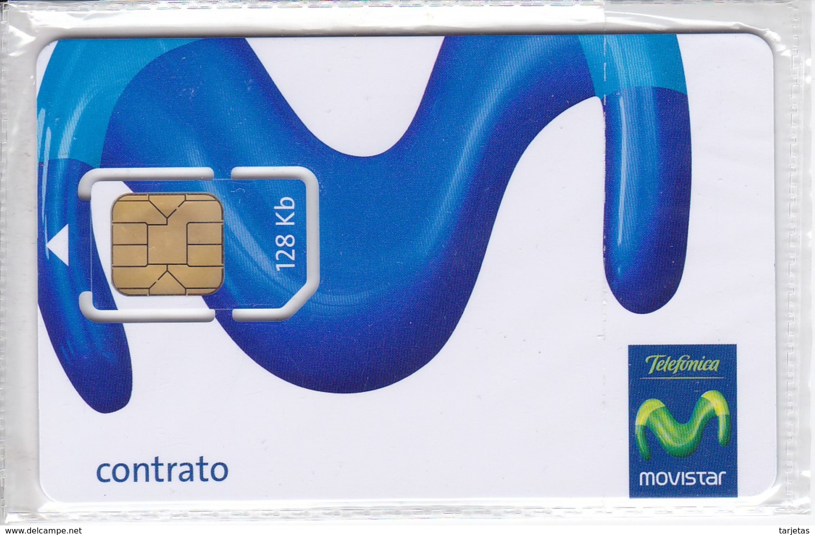 TARJETA DE ESPAÑA DE MOVISTAR CONTRATO 128 Kb EN BLISTER  NUEVA-MINT (TELEFONICA) - Telefonica