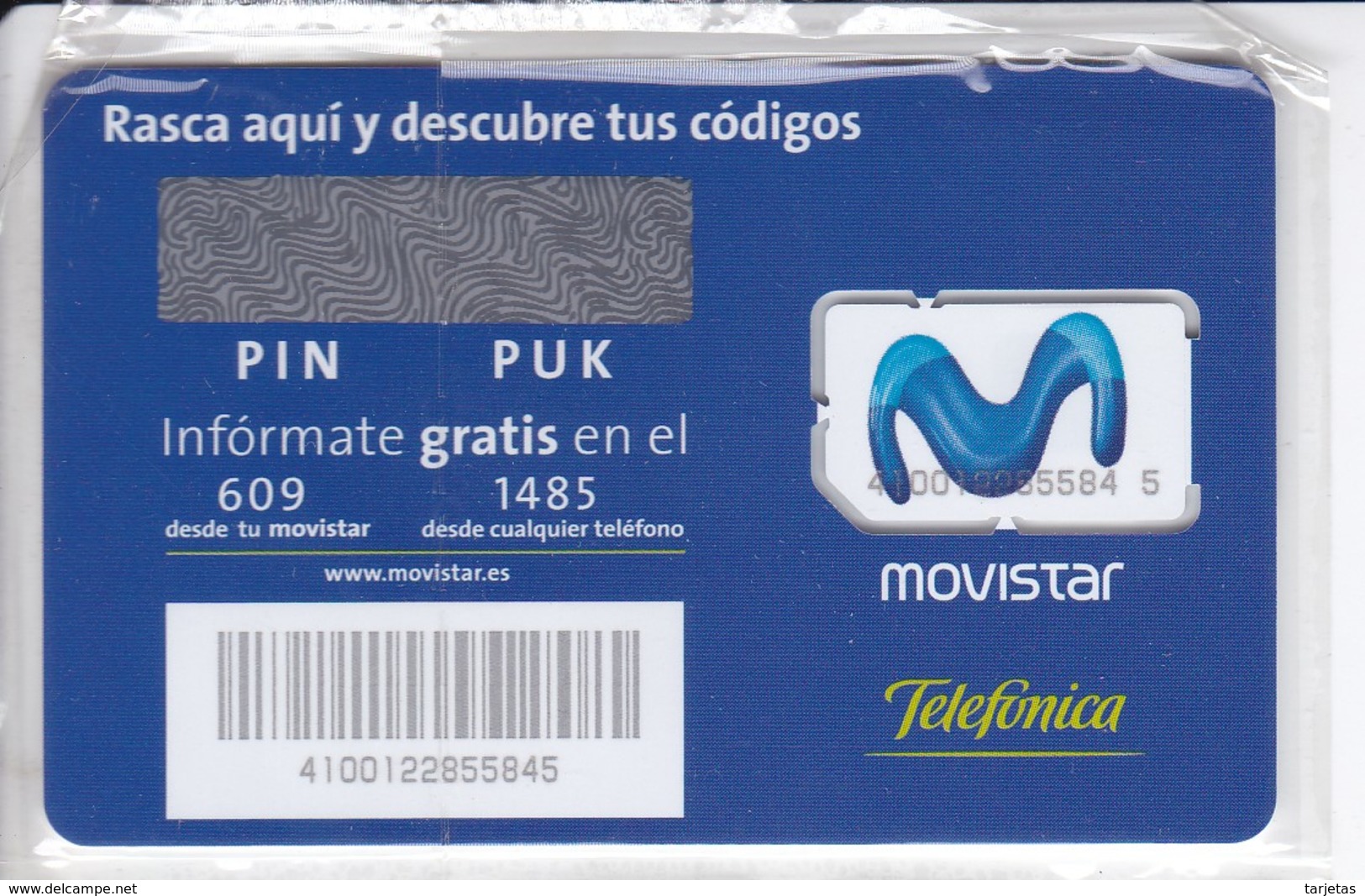 TARJETA DE ESPAÑA DE MOVISTAR CONTRATO 128 Kb EN BLISTER  NUEVA-MINT (TELEFONICA) - Telefonica