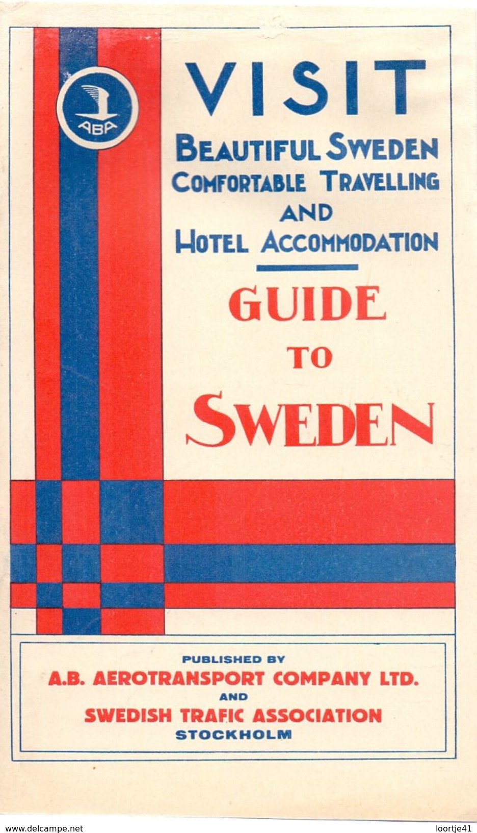 Brochure Toerisme Tourisme - Guide To Sweden - Suède - Zweden - 1927 - Dépliants Touristiques