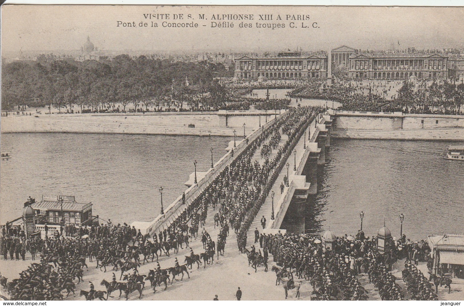 PARIS  Pont De La Concorde   Visite De S M  Alphonse XIII - Ricevimenti