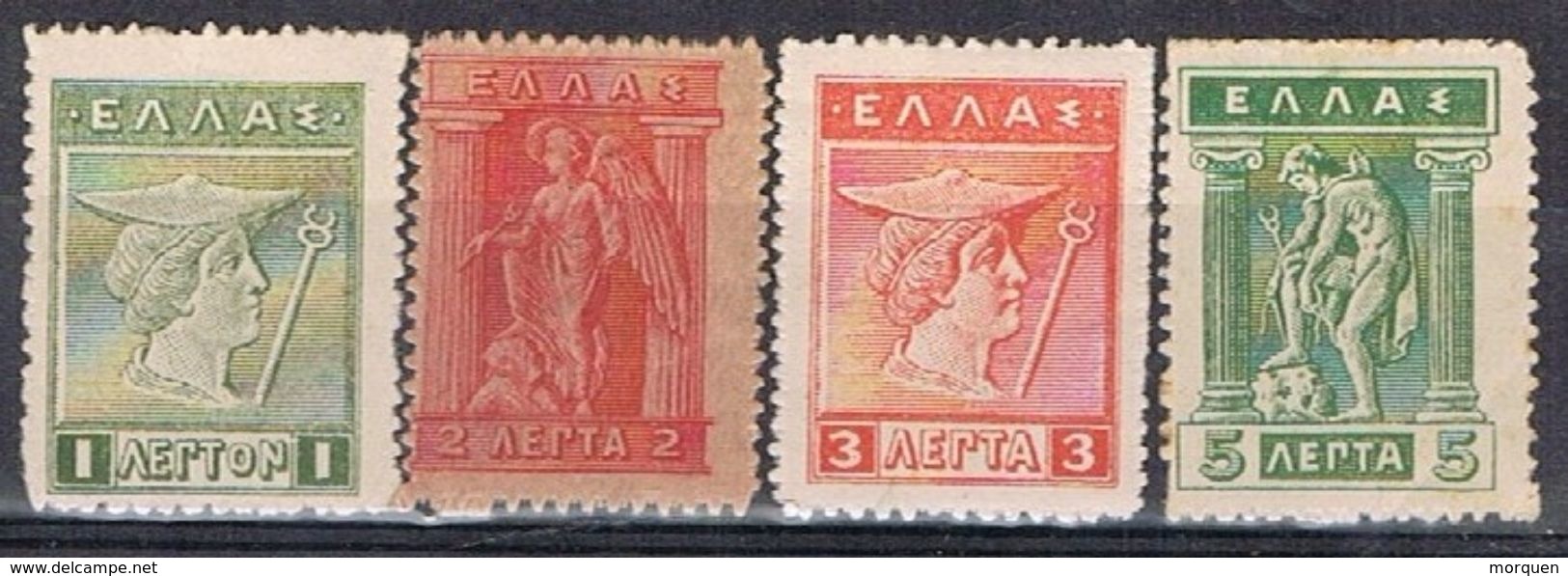 Sellos GRECIA 1911, Mitologia.  Yvert Num 179-182 * - Unused Stamps