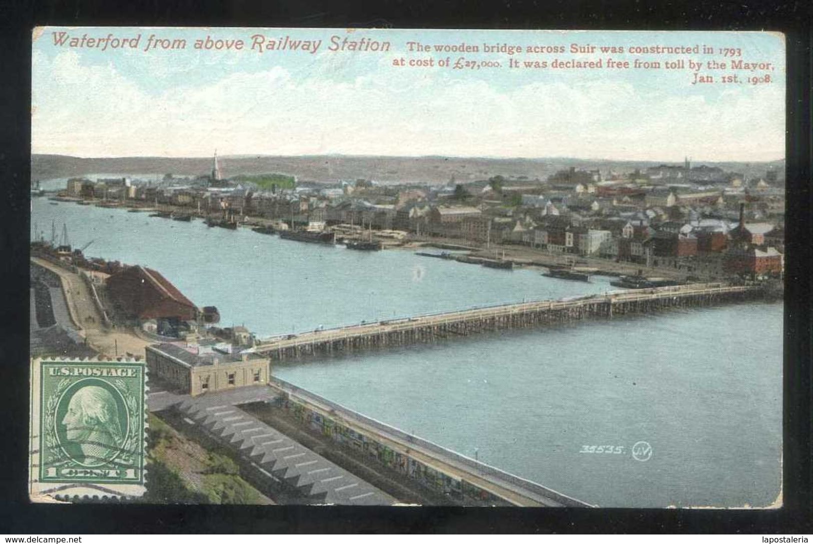 New York. NY. Saratoga. *Waterford From Above Railway Station...* Escrita. - Saratoga Springs