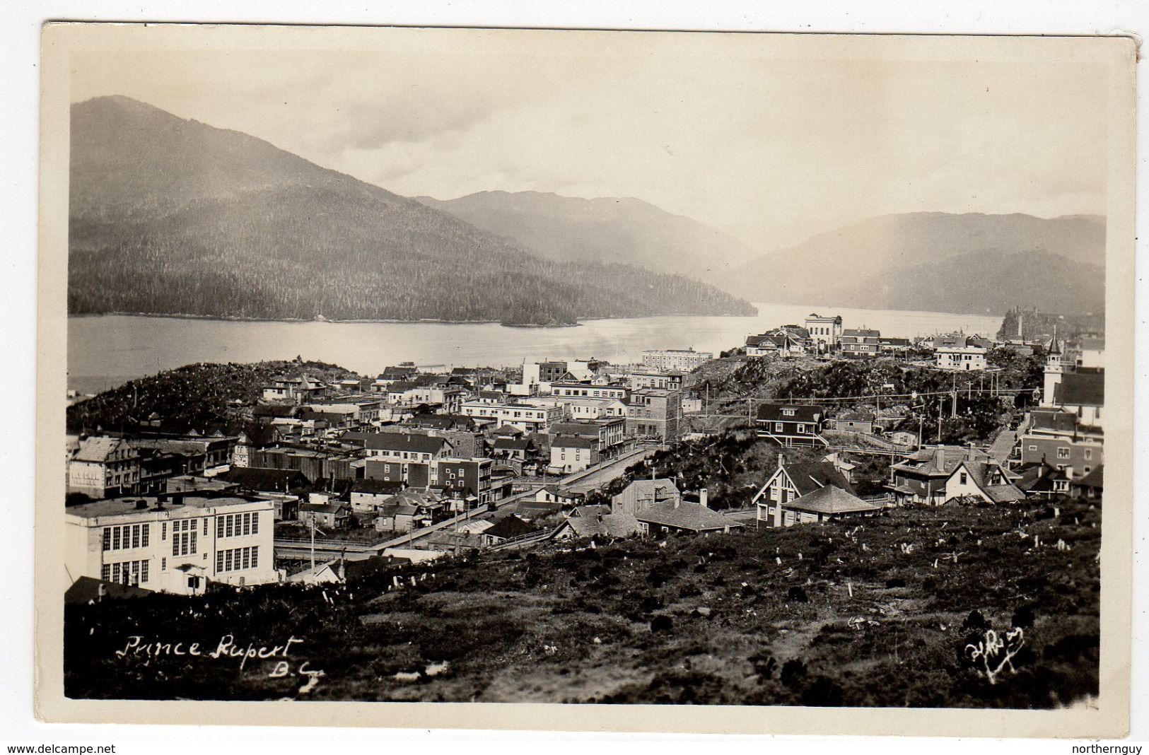 PRINCE RUPERT, British Columbia, Canada, Bird's Eye View, Old Ryan? RPPC - Prince Rupert