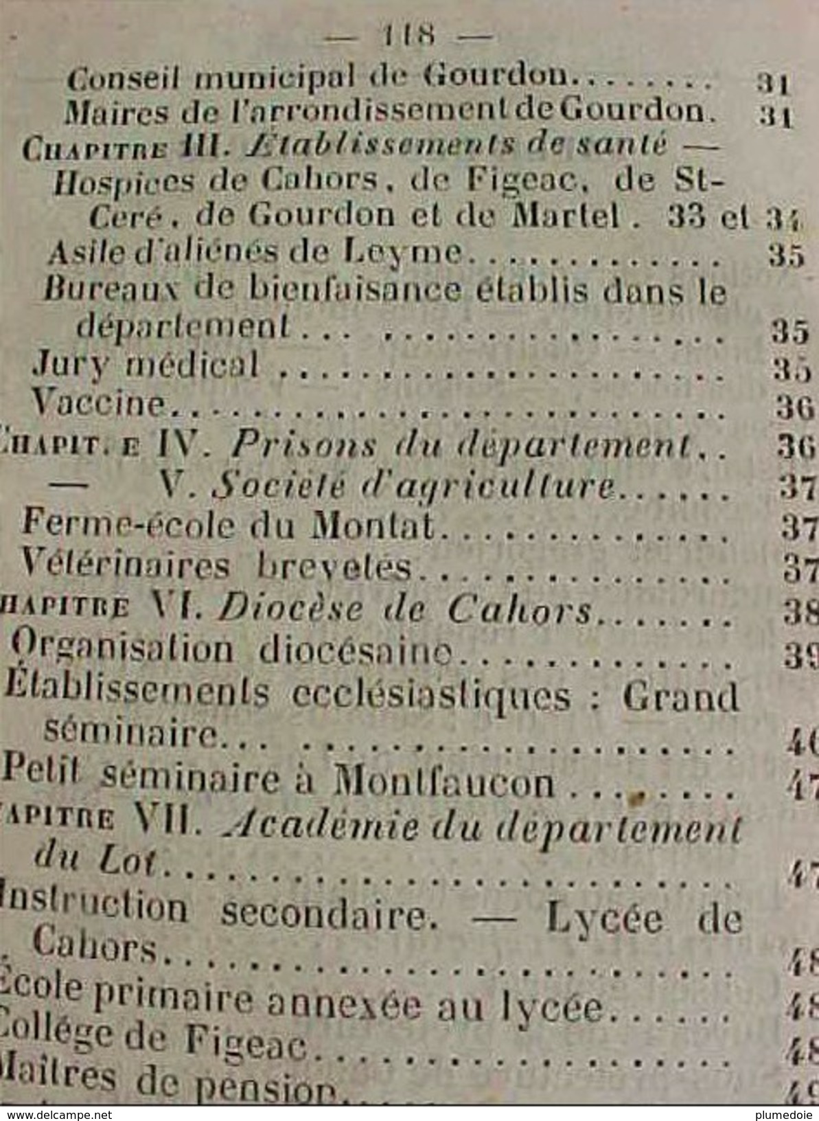 EO 1853, CALENDRIER du DEPARTEMENT du LOT avec CARTE DEPLIABLE  par BRASSAC à CAHORS OLD CALENDAR BOOKLET