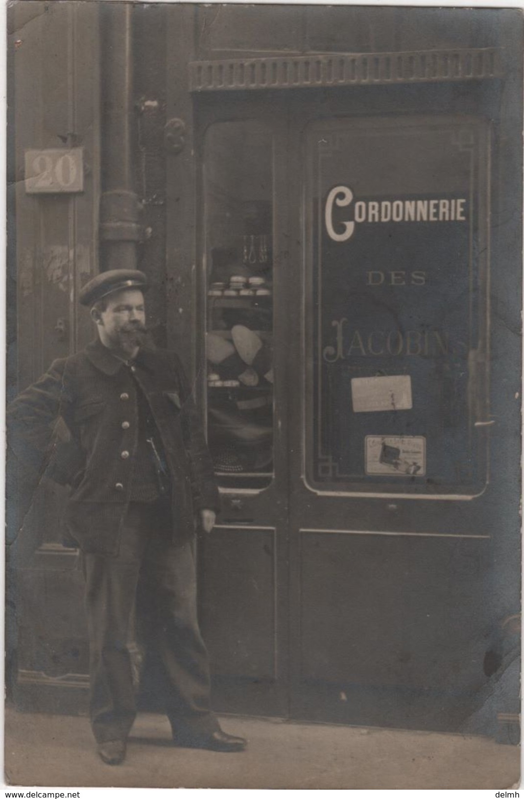 CARTE PHOTO 69 LYON Commerce Cordonnerie Des Jacobins Berthier Villeroy 20 - Lyon 3