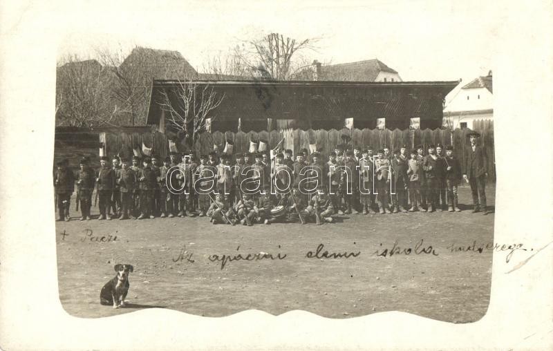 T2 1910 Apáca, Apata; Az állami Elemi Iskola 'hadserege', Kutya / School Group Photo With Dog - Non Classificati