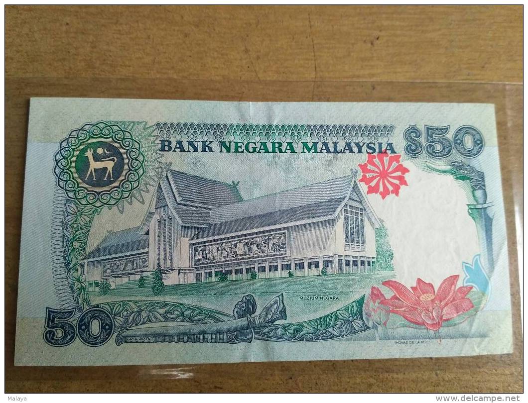 Malaysia 1995 1996 $50 Ringgit Don Paper Banknote EF TDLR Prefik AJ - Malaysia