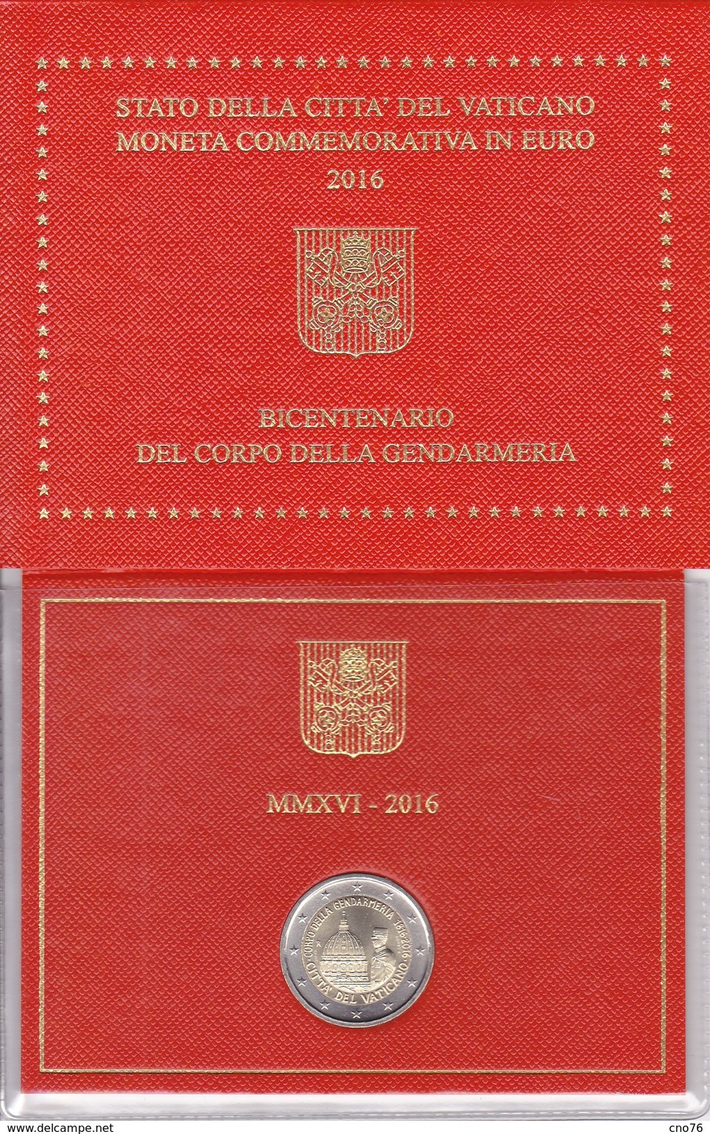 2 Euro Commémorative BU VATICAN 2016 Bicentenaire De La Gendarmerie Vaticane En Coffret BU Neuf - Vaticaanstad