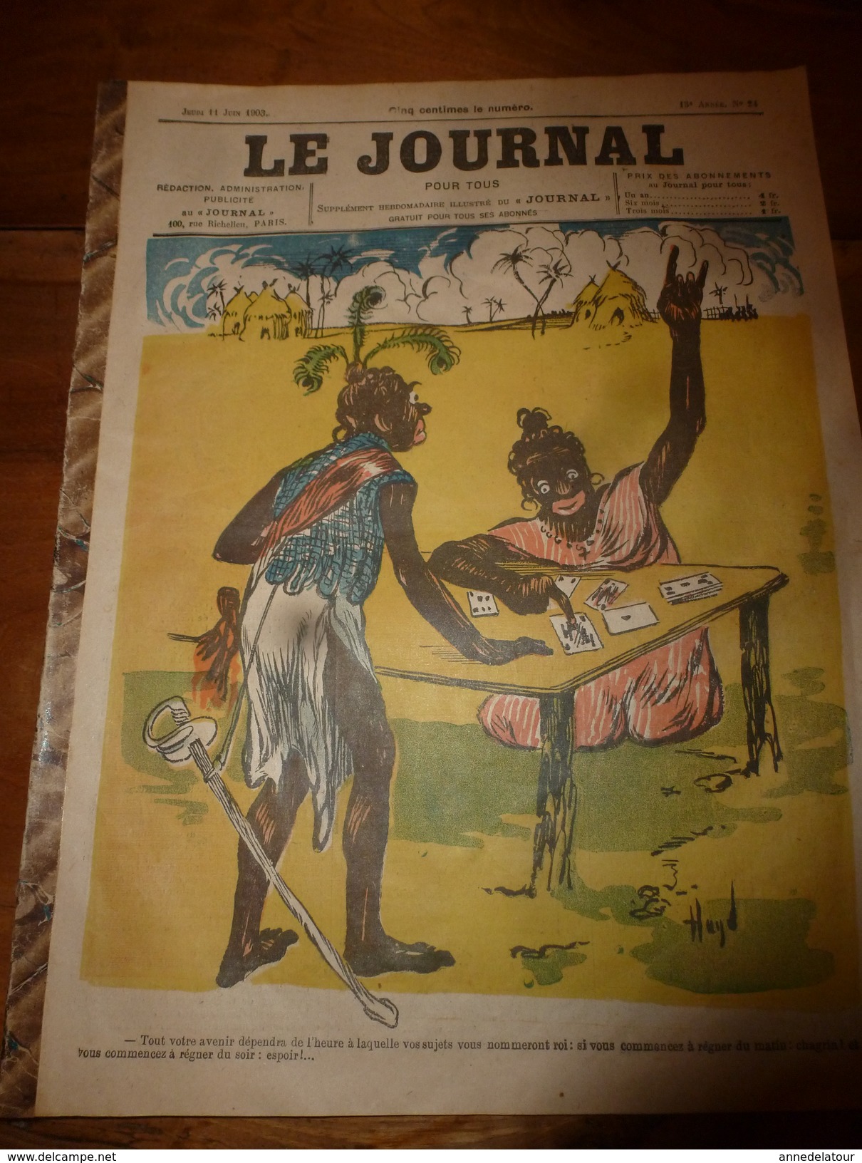 1903 LE JOURNAL:Divination Afrique Noire (ill. Hay); La Jolie Femme De Flamberge Du "Five O'Clock" De Chez MAXIM'S;etc - Sonstige & Ohne Zuordnung