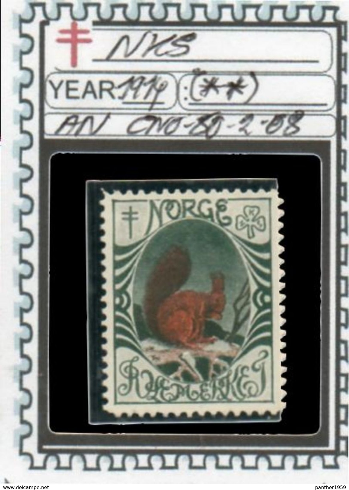 NORWAY-#CHRISTMAS# SEALS #CINDERELLAS# TUBERCULOSIS#MH*# (CNO-80-2 (08) - Other & Unclassified