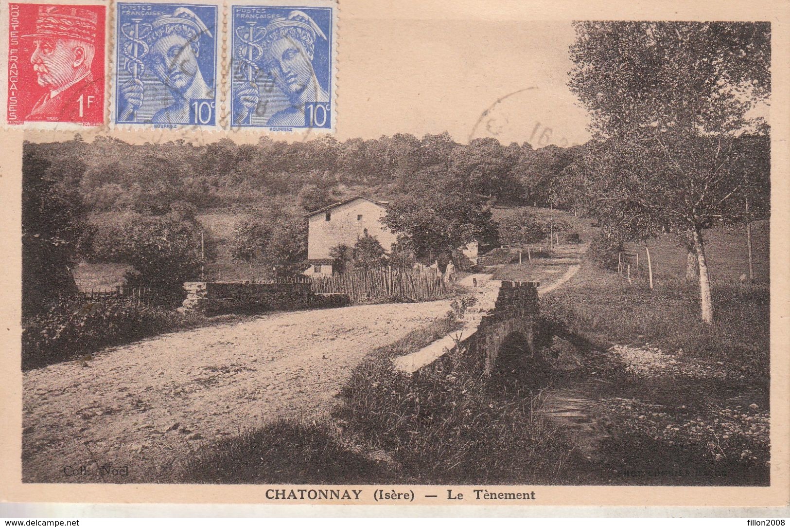 Châtonnay - Le Tènement - Le Bâtimment Est "Le Moulin De La Niverdière" (carte Très Rare) - Châtonnay